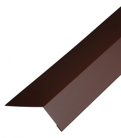 Планка карнизная для гибкой черепицы 100х60 мм 2 м коричневая RAL 8017