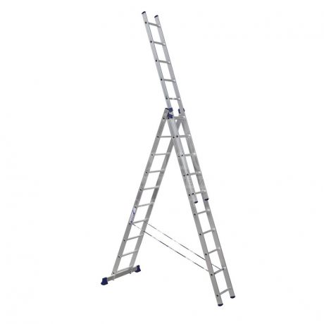 Трехсекционная лестница алюминиевая Alumet 5310, 10 ступеней