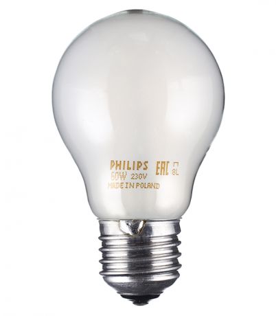 Лампа накаливания Philips 60 Вт E27 груша А55 220 В матовая