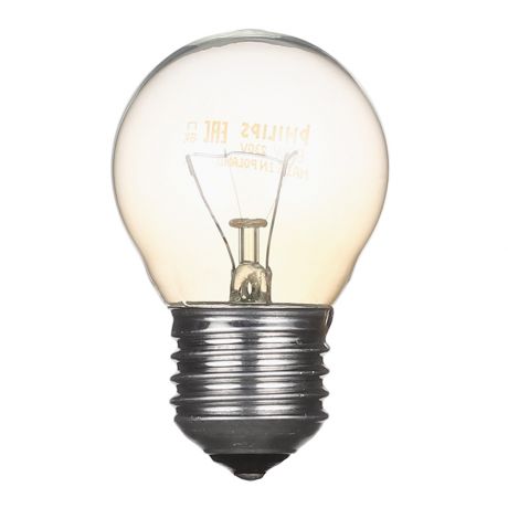 Лампа накаливания Philips 60 Вт E27 шар G45 220 В прозрачная