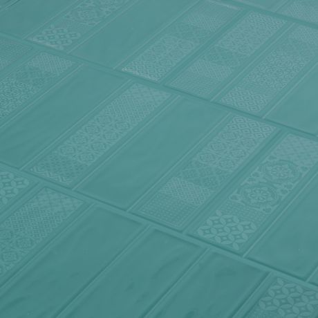 Плитка облицовочная Керамин Метро 4Д зеленый 275x400x7,5 мм (15 шт.=1,65 кв.м)