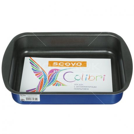 Противень для выпечки алюминиевый с антипригарным покрытием Scovo Colibri RB-055, 19х25х5 см