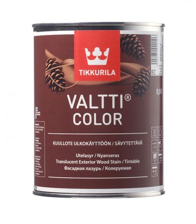 Антисептик Tikkurila Valtti Color декоративный для дерева бесцветный 0,9 л
