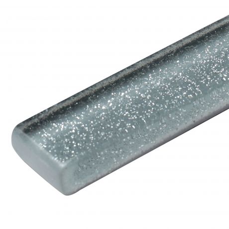 Плитка декор Cersanit Universal Glass Shine стеклянный серый 20x600x10 мм