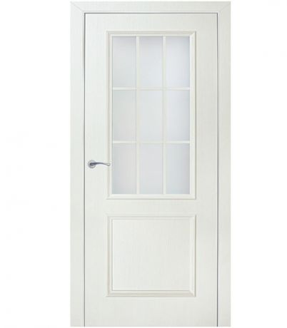 Дверное полотно Mario Rioli Altro бьянко со стеклом ламинированная финишпленка 600x2000 мм