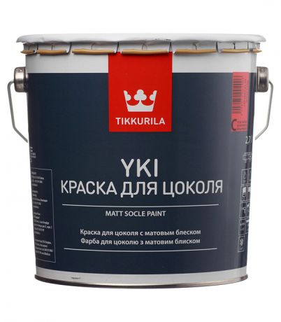 Краска водно-дисперсионная для цоколя Tikkurila Yki основа С 2,7 л