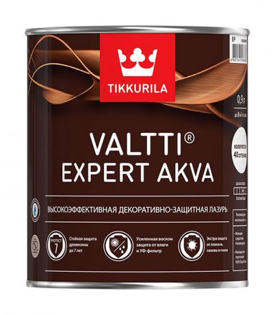 Антисептик Tikkurila Valtti Expert Akva декоративный для дерева орегон 0,9 л