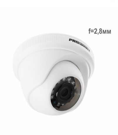 Видеокамера купольная Proconnect AHD 1.0Мп 720P с инфракрасной камерой до 20 м