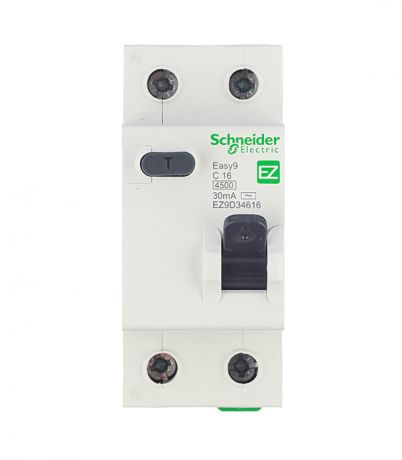 Автомат дифференциальный Schneider Electric Easy9 (EZ9D34616) 16 А 30 мА 1P+N тип C 4,5 кА