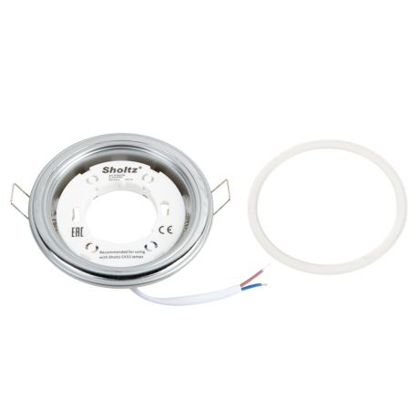 Светильник встраиваемый Sholtz GX53 d106 мм круглый IP20 серебро/хром