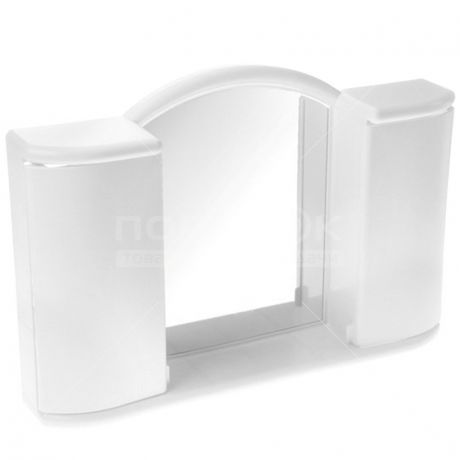 Зеркало для ванной комнаты Berossi Argo АС 119 со шкафчиком снежно-белое, 59.6х41х10.7 см