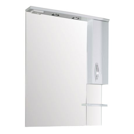 Зеркальный шкаф АСБ-Мебель Грета 800 мм  с подсветкой белый