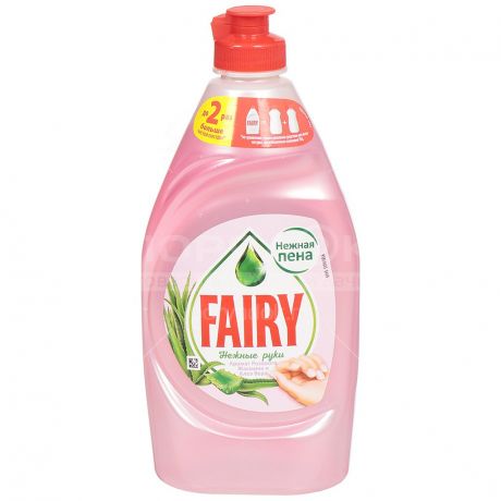 Средство для мытья посуды Fairy Нежные руки Розовый жасмин и алоэ вера, 450 мл