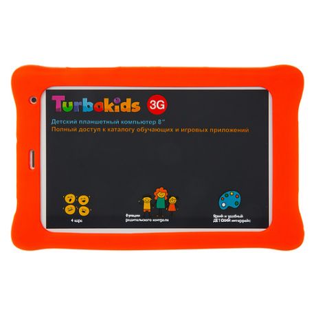 Планшет TURBO TurboKids 3G, 1GB, 16GB, 3G, Android 8.1 зеленый [рт00020523]