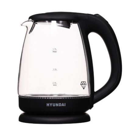Чайник электрический HYUNDAI HYK-G1001, 2200Вт, черный