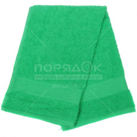 Полотенце кухонное махровое, 35х60 см, Вышневолоцкий текстиль Жаккардовый бордюр зеленое