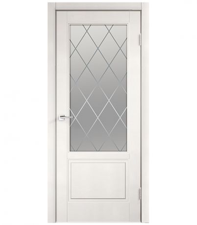 Дверное полотно VellDoris Ольсен белое со стеклом эмаль 800x2000 мм