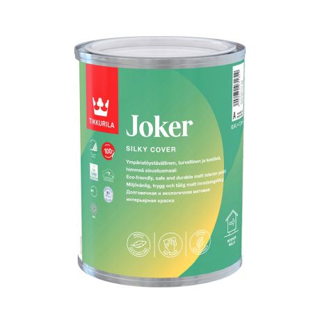 Краска водно-дисперсионная Tikkurila Joker моющаяся основа C 0,9 л