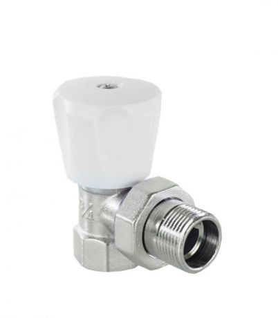 Клапан (вентиль) регулирующий ручной угловой Valtec (VT.007.LN.04) 1/2 НР(ш) х 1/2 ВР(г) для радиатора