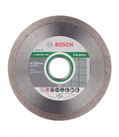 Диск алмазный по керамике Bosch Professional (2608602201) 115x22,2x1,7 мм мм сплошной сухой рез