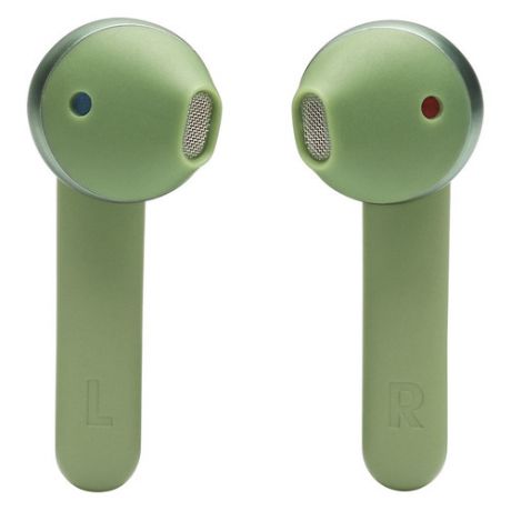 Наушники с микрофоном JBL T220 TWS, Bluetooth, вкладыши, зеленый [jblt220twsgrn]