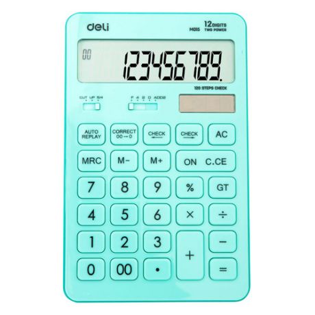 Калькулятор DELI Touch, EM01531, 12-разрядный, голубой