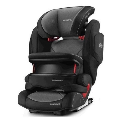 Автокресло детское RECARO Monza Nova Is Carbon, 1/2/3, от 9 мес до 12 лет, серый/черный