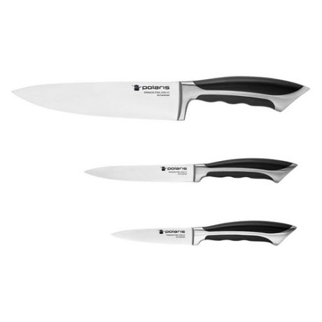 Набор ножей кухон. Polaris Millennium-3SS (015213) компл.:3шт черный