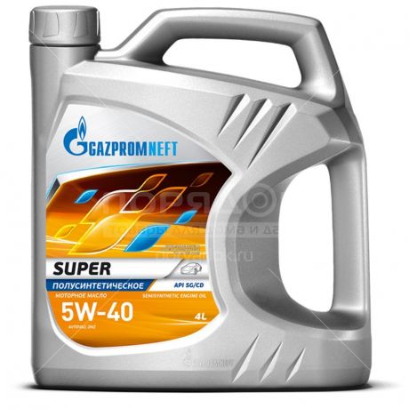 Масло моторное полусинтетическое 5W40 Gazpromneft Super, 4 л