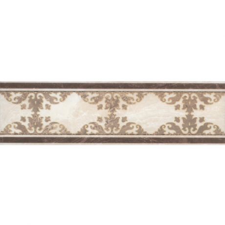 Плитка бордюр Евро-Керамика Дельма коричневый 270x77x8 мм