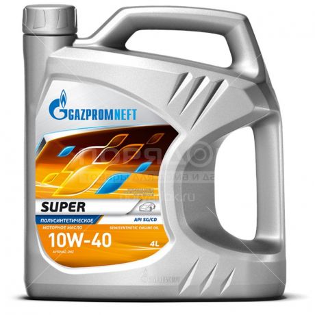 Масло моторное полусинтетическое 10W40 Gazpromneft Super, 4 л