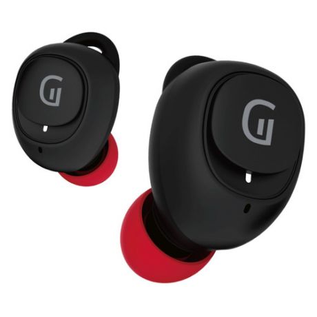 Наушники с микрофоном Groher EarPods i50, Bluetooth, вкладыши, черный/красный