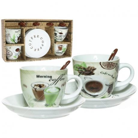 Сервиз чайный из керамики, 8 предметов, Утренний кофе RS097-1456J