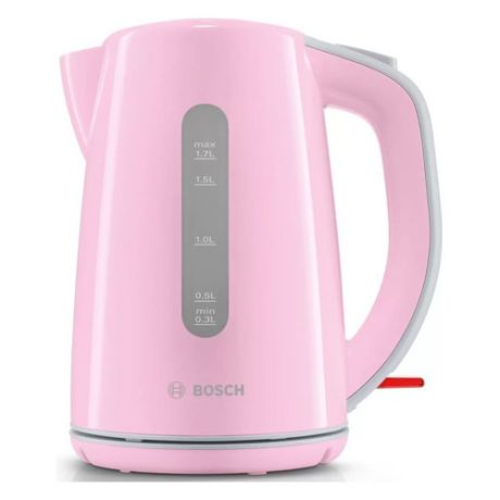 Чайник электрический BOSCH TWK7500K, 2200Вт, розовый и серый