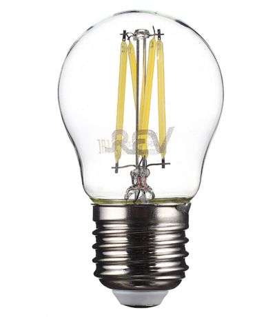 Лампа светодиодная REV 5 Вт E27 филаментная шар G45 4000 К дневной свет 230 В прозрачная