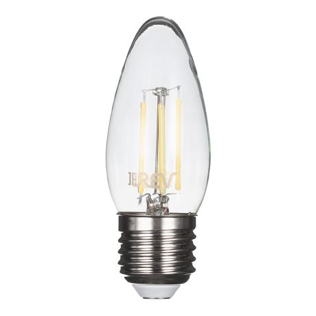Лампа светодиодная REV 7 Вт E27 филаментная свеча С37 4000 К дневной свет 230 В прозрачная
