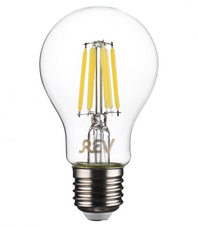 Лампа светодиодная REV 9 Вт E27 филаментная груша A60 4000 К дневной свет 230 В прозрачная