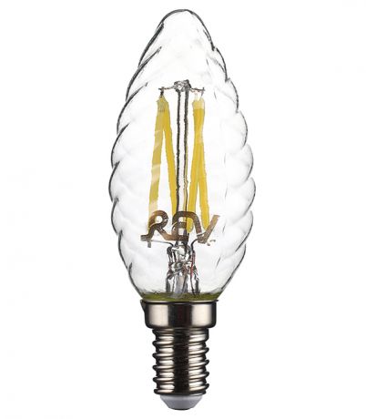 Лампа светодиодная REV 5 Вт E14 филаментная свеча витая TC37 4000 К дневной свет 230 В