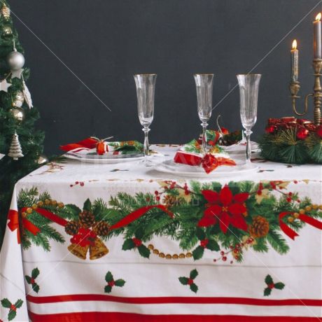 Набор столового текстиля, 5 предметов, Этель Рождественский бал (скатерть 110х150 см, салфетки)