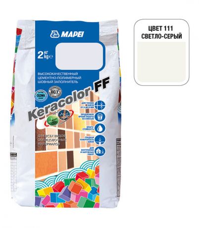 Затирка Mapei Keracolor FF 111 светло-серая 2 кг