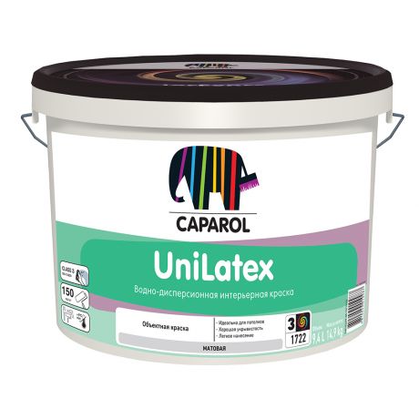 Краска водно-дисперсионная Caparol Unilatex влагостойкая база 3 9,4 л