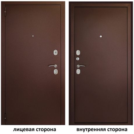 Дверь входная Дверной континент Иртыш 100 левая медный антик - медный антик 860х2050 мм
