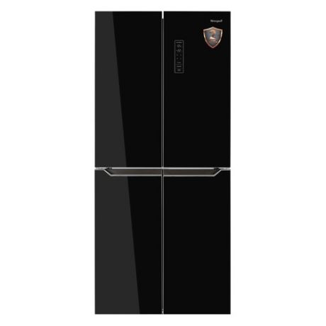 Холодильник WEISSGAUFF WCD 486 NFB, трехкамерный, черный