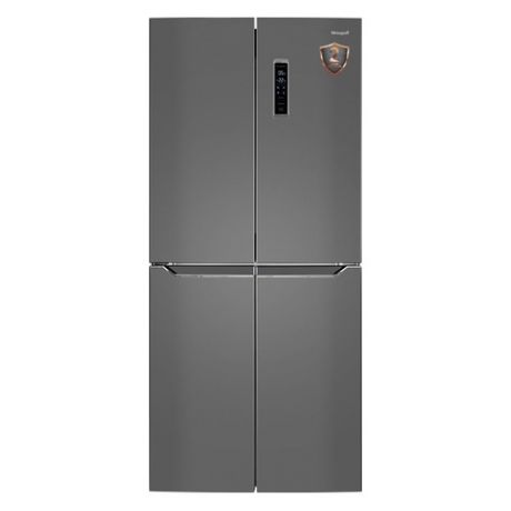 Холодильник WEISSGAUFF WCD 486 NFX, трехкамерный, нержавеющая сталь