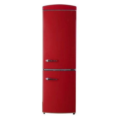 Холодильник ASCOLI ARDRFR 375 WE, двухкамерный, красный