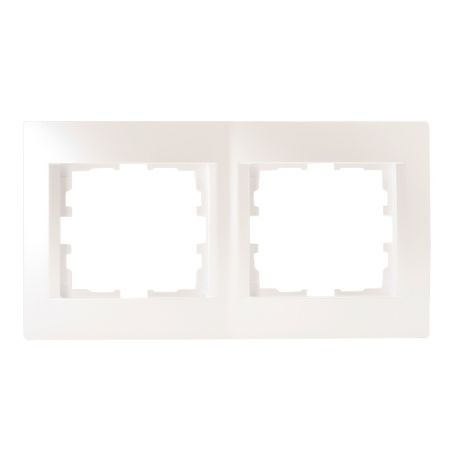 Рамка Lezard KARINA 707-3000-147 двухместная горизонтальная жемчужно-белый