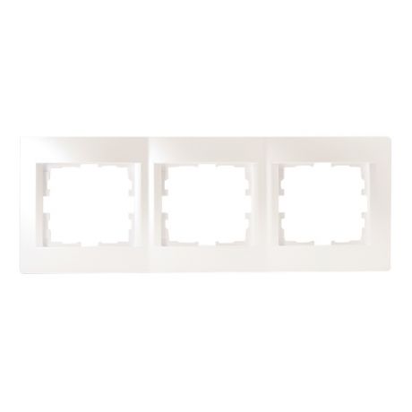 Рамка Lezard KARINA 707-3000-148 трехместная горизонтальная жемчужно-белый
