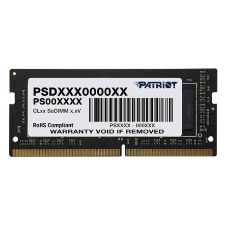 Модуль памяти PATRIOT Signature PSD416G266681S DDR4 - 16ГБ 2666, SO-DIMM, Ret