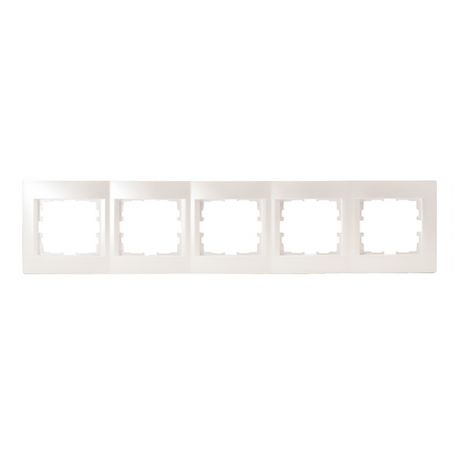Рамка Lezard KARINA 707-3000-150 пятиместная горизонтальная жемчужно-белый