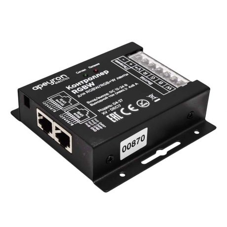 Контроллер для светодиодной ленты RGBW Apeyron 04-27 384 Вт 12/24 В IP20 с пультом радио
